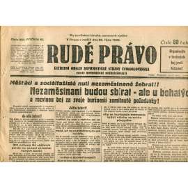Rudé právo (26.10.1930) - staré noviny, 1. republika Rudé právo (26.10.1930) - staré noviny, 1. republika