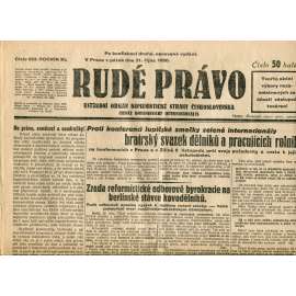 Rudé právo (31.10.1930) - staré noviny, 1. republika Rudé právo (31.10.1930) - staré noviny, 1. republika