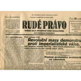 Rudé právo (3.8.1930) - staré noviny, 1. republika Rudé právo (3.8.1930) - staré noviny, 1. republika