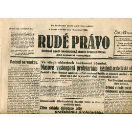 Rudé právo (10.8.1930) - staré noviny, 1. republika Rudé právo (10.8.1930) - staré noviny, 1. republika