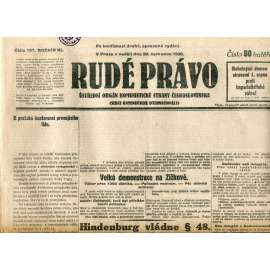 Rudé právo (20.7.1930) - staré noviny, 1. republika Rudé právo (20.7.1930) - staré noviny, 1. republika