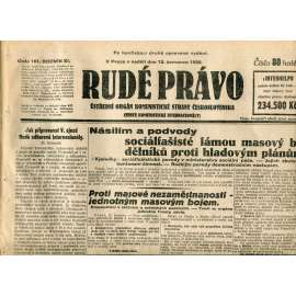 Rudé právo (13.7.1930) - staré noviny, 1. republika Rudé právo (13.7.1930) - staré noviny, 1. republika
