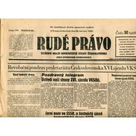 Rudé právo (26.6.1930) - staré noviny, 1. republika Rudé právo (26.6.1930) - staré noviny, 1. republika