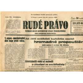 Rudé právo (27.6.1930) - staré noviny, 1. republika Rudé právo (27.6.1930) - staré noviny, 1. republika
