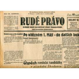 Rudé právo (4.5.1930) - staré noviny, 1. republika Rudé právo (4.5.1930) - staré noviny, 1. republika