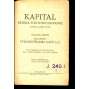 Kapitál, sv. I., kniha 1. (1921) - Kritika politické ekonomie