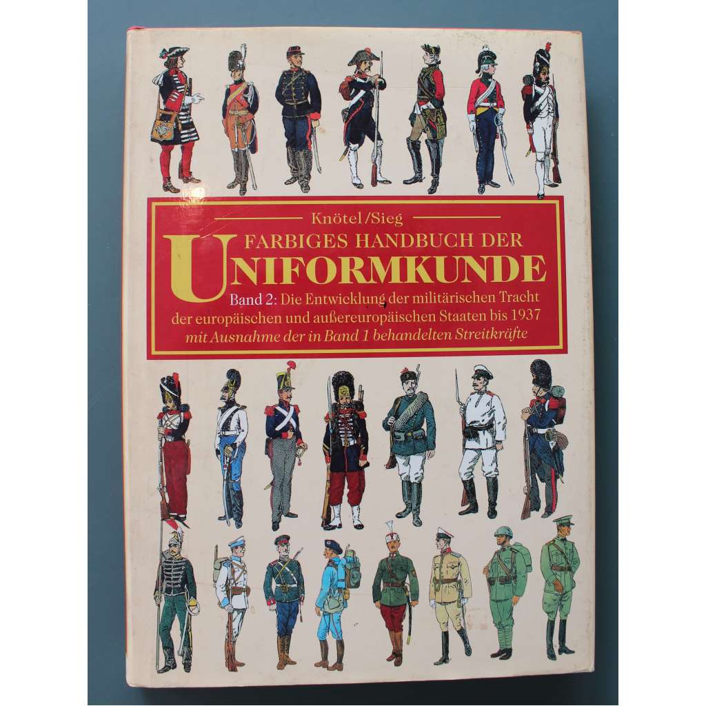 Farbiges Handbuch der Uniformkunde 2. Band (Příručka uniformních studií, uniformy, vojenství, historie, mj. Belgie, Itálie, ČSR, Francie, Řecko, Turecko, Indie, Polsko, Japonsko)