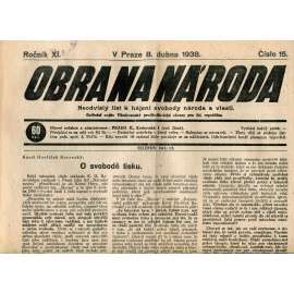 Obrana národa 8.4.1938 (antisemitské, protibolševické noviny)