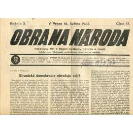 Obrana národa 14.5.1937 (antisemitismus, antisemitské, protibolševické noviny)