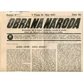 Obrana národa 15.10.1937 (antisemitismus, antisemitské, protibolševické noviny)