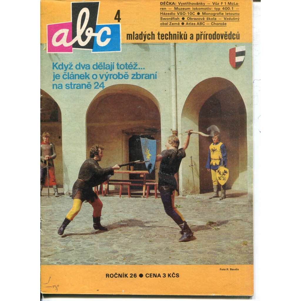 Časopis ABC, číslo 4. ročník 26/1981 [Jedno číslo časopisu. Obsahuje všechny vystřihovací modely na polokartonu - déčka]