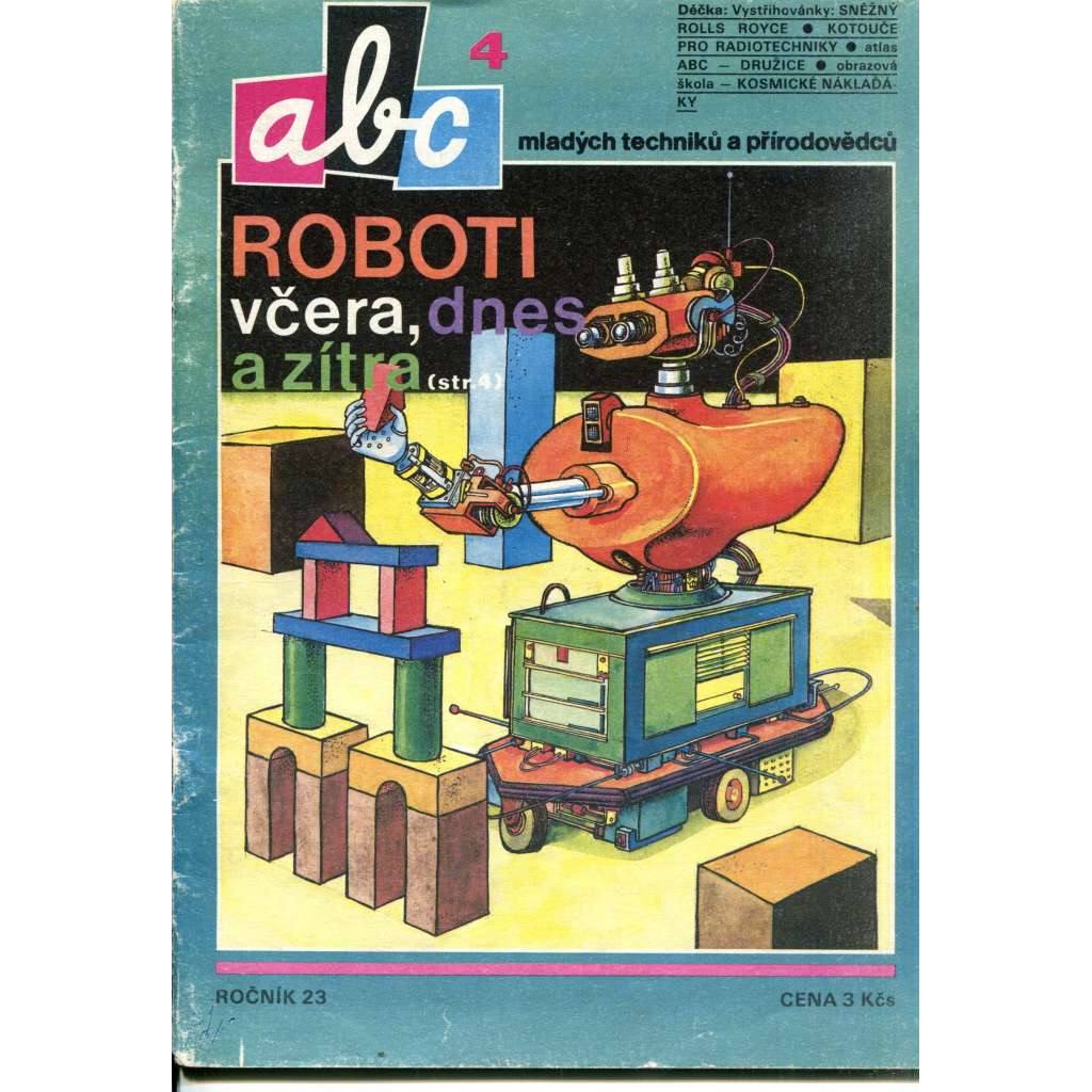 Časopis ABC, číslo 4., ročník 23/1978 [Jedno číslo časopisu. Obsahuje všechny vystřihovací modely na polokartonu - déčka]