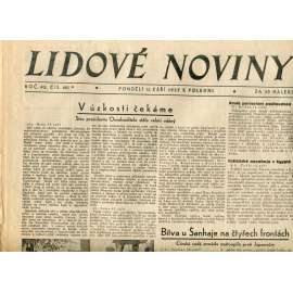 Lidové noviny 13.9.1937 (noviny, úmrtí T. G. Masaryk, prezident) Lidové noviny 13.9.1937 (noviny, úmrtí T. G. Masaryk, prezident)