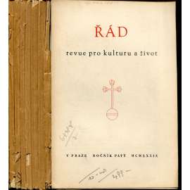 Řád, revue pro kulturu a život, ročník I., čísla 1-8/1939 (komplet, časopis) Řád, revue pro kulturu a život, ročník I., čísla 1-8/1939 (komplet, časopis)