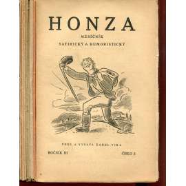 Honza, ročník III., čísla 2-12/1922. Měsíčník satirický a humoristický [časopis, humor]