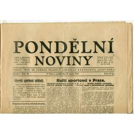 Pondělní noviny 25.8.1924 (noviny, 1. republika) Pondělní noviny 25.8.1924 (noviny, 1. republika)