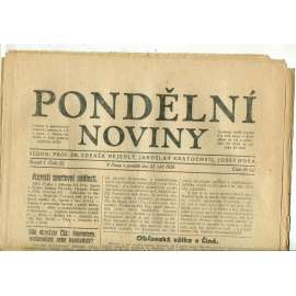 Pondělní noviny 22.9.1924 (noviny, 1. republika) Pondělní noviny 22.9.1924 (noviny, 1. republika)