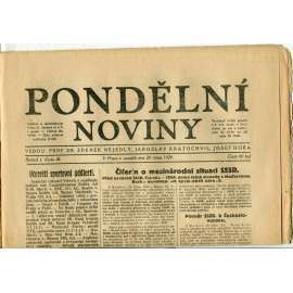 Pondělní noviny 20.10.1924 (noviny, 1. republika) Pondělní noviny 20.10.1924 (noviny, 1. republika)
