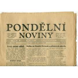 Pondělní noviny 1.12.1924 (noviny, 1. republika) Pondělní noviny 1.12.1924 (noviny, 1. republika)