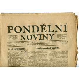 Pondělní noviny 24.11.1924 (noviny, 1. republika) Pondělní noviny 24.11.1924 (noviny, 1. republika)
