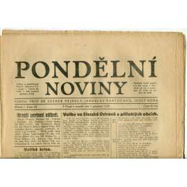 Pondělní noviny 1.12.1924 (noviny, 1. republika) Pondělní noviny 1.12.1924 (noviny, 1. republika)