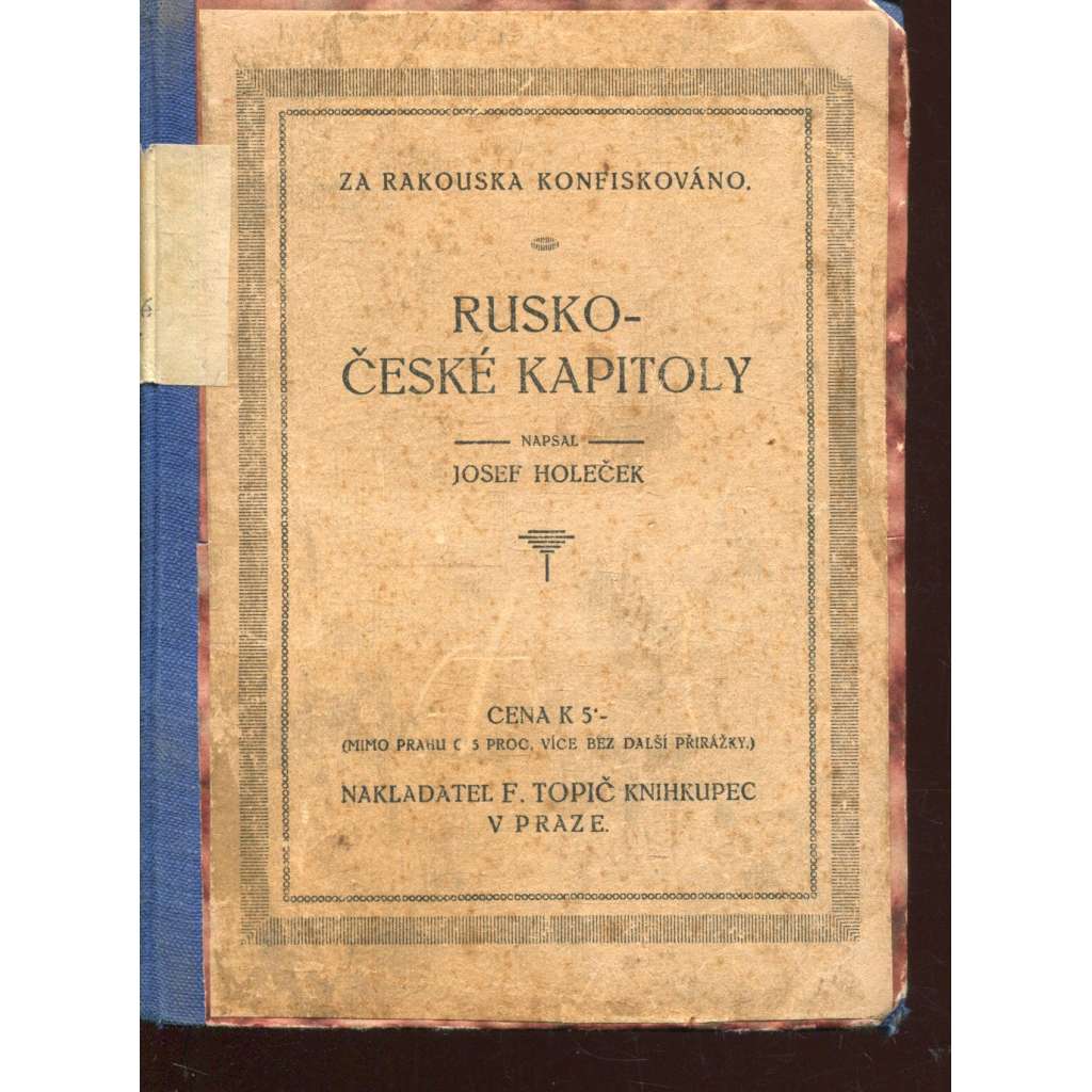 Rusko-české kapitoly (Rusko) - 1891 Rusko-české kapitoly (Rusko) - 1891