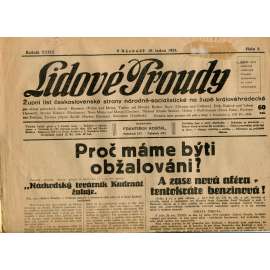 Lidové proudy 19.1.1934 (1. republika, staré noviny) Lidové proudy 19.1.1934 (1. republika, staré noviny)