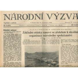 Národní výzva 14.12.1940 (protektorát, noviny)