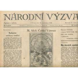 Národní výzva 21.12.1940 (protektorát, noviny)