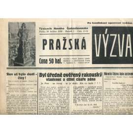 Pražská výzva 19.5.1938 (1. republika, noviny)