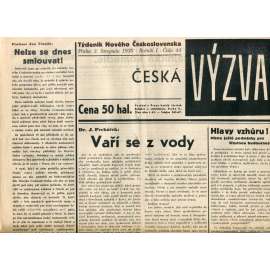 Česká výzva 3.11.1938 (1. republika, noviny)