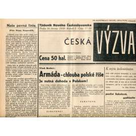 Česká výzva 16.6.1938 (1. republika, noviny)