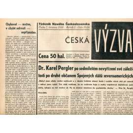 Česká výzva 7.7.1938 (1. republika, noviny)