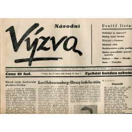 Národní výzva 17.2.1940 (protektorát, noviny)
