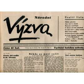 Národní výzva 16.3.1940 (protektorát, noviny)