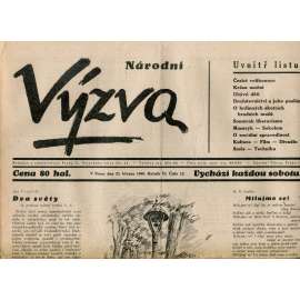 Národní výzva 16.3.1940 (protektorát, noviny)