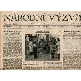 Národní výzva 23.11.1940 (protektorát, noviny)