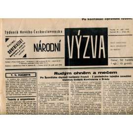 Národní výzva 17.9.1937 (1. republika, noviny)
