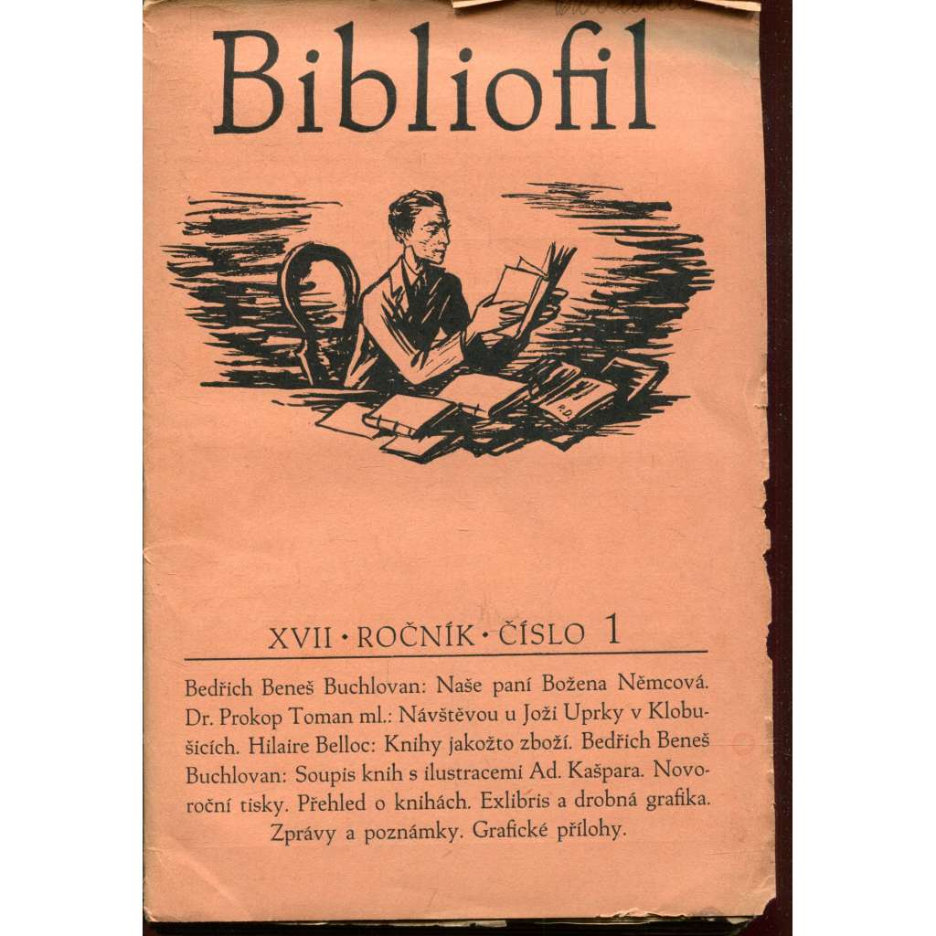 Bibliofil, ročník XVII./1940. Časopis pro pěknou knihu a její úpravu (kompletní ročník)