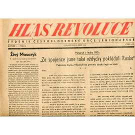 Hlas revoluce 12.9.1945. Týdeník Československé obce legionářské (noviny, legie)