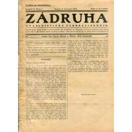 Zádruha (2.7.1914) Anarchistický čtrnáctidenník (časopis, noviny)