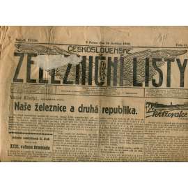Československé železniční listy, ročník XXXIII., číslo 14. (10.5.1932) [železnice, lokomotiva, doprava] - pošk. (staré noviny, 1. republika)