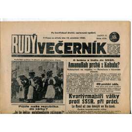Rudý večerník (19.12.1928) - staré noviny, 1. republika