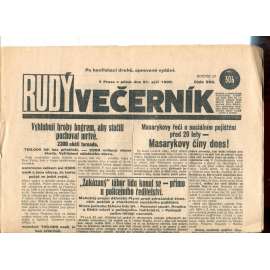 Rudý večerník (21.9.1928) - staré noviny, 1. republika