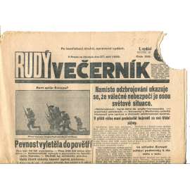 Rudý večerník (27.9.1928) - staré noviny, 1. republika (pošk.)