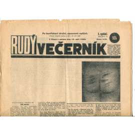 Rudý večerník (15.9.1928) - staré noviny, 1. republika