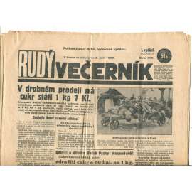 Rudý večerník (5.9.1928) - staré noviny, 1. republika