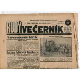 Rudý večerník (28.12.1928) - staré noviny, 1. republika