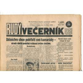 Rudý večerník (13.10.1928) - staré noviny, 1. republika Rudý večerník (13.10.1928) - staré noviny, 1. republika