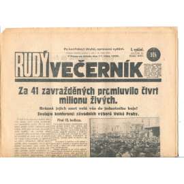 Rudý večerník (17.10.1928) - staré noviny, 1. republika